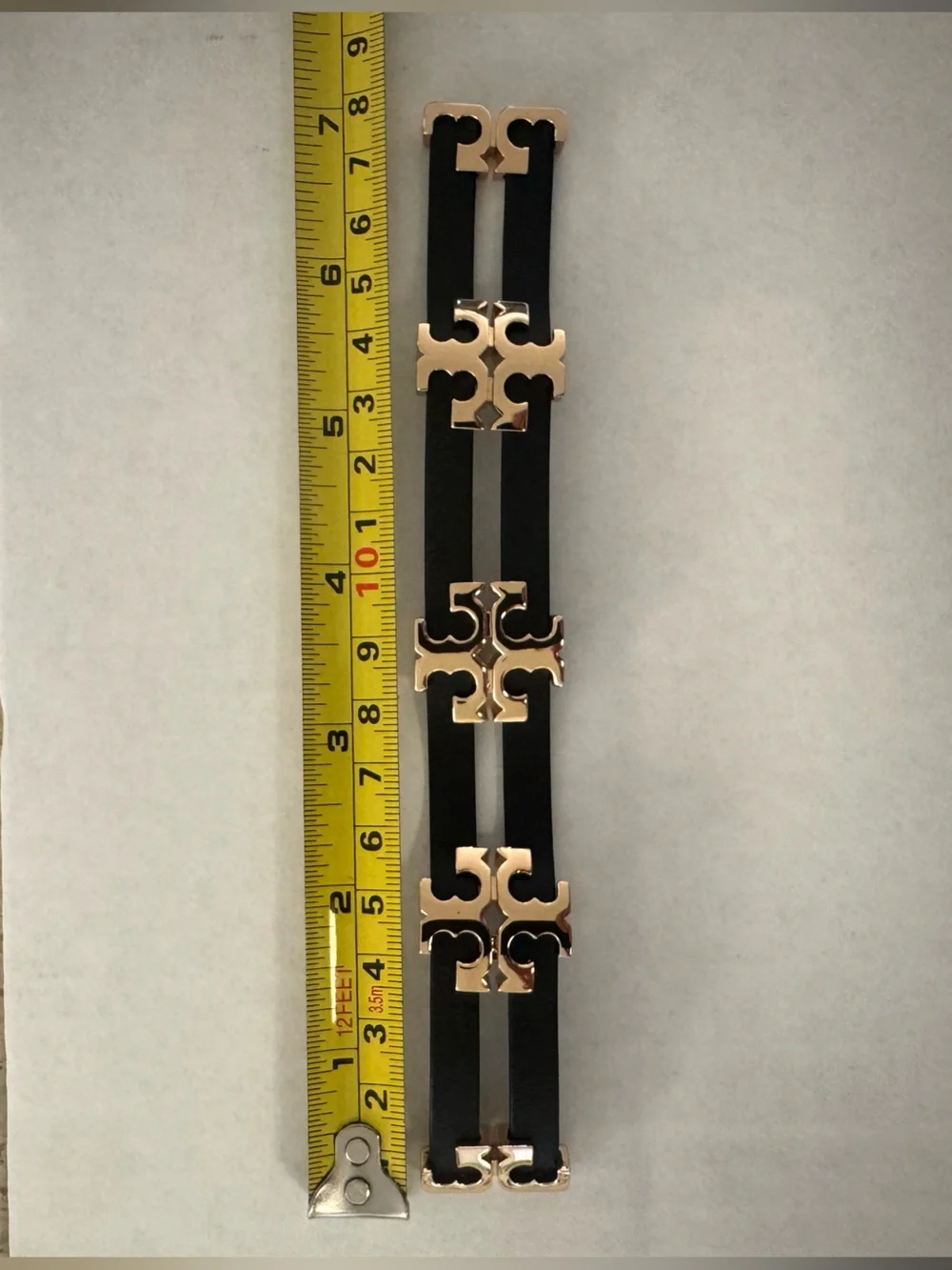 Tory Burch Serif-T Stacked Bracelet - Gold/Black - NWT